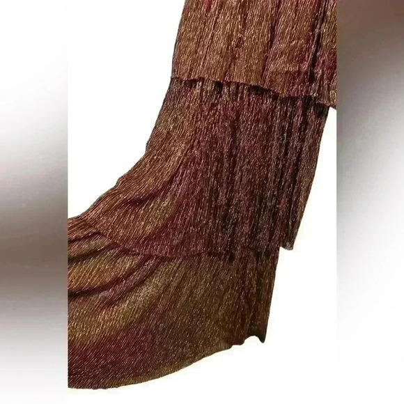 Sabina Musayev Carry Tiered Metallic Midi-Dress in Bronze - Picture 9 of 14